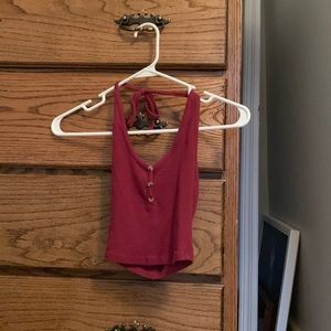 garage XS halter crop tank